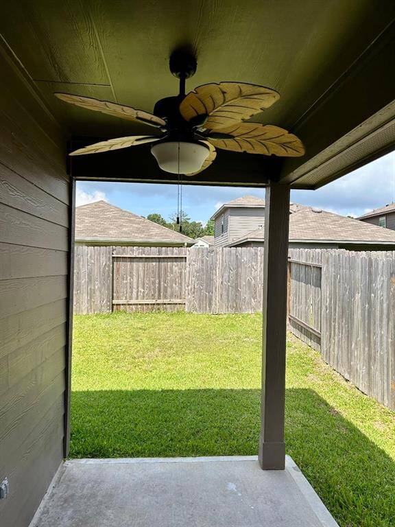 Small covered patio