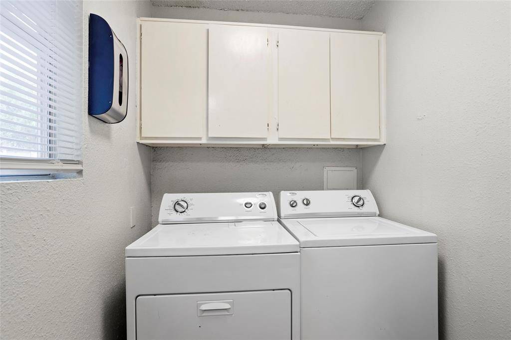Close up of the laundry room