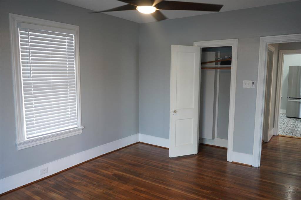 Primary bedroom looking toward the closet.