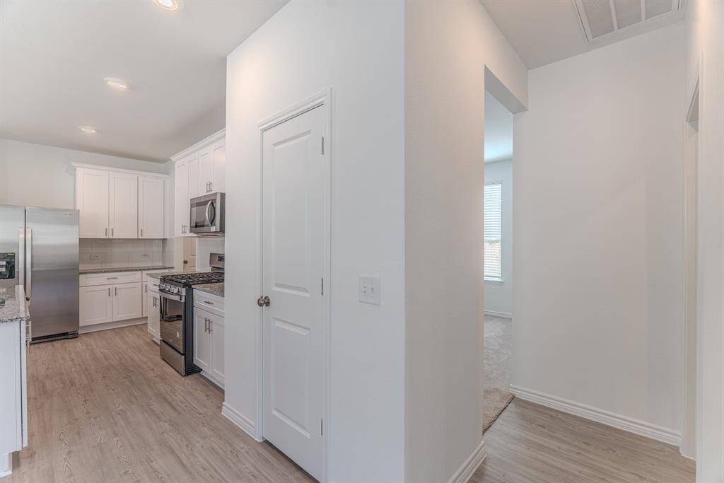 Kitchen view with flex room access
