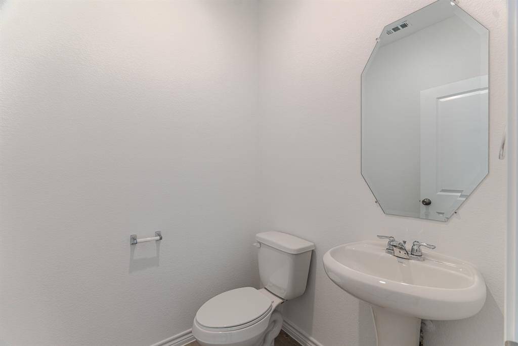 Convenient half bath on main floor