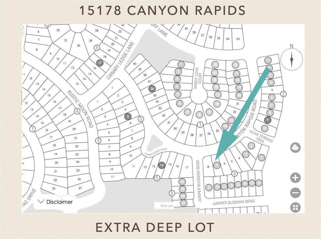 Community site plan highlighting lot