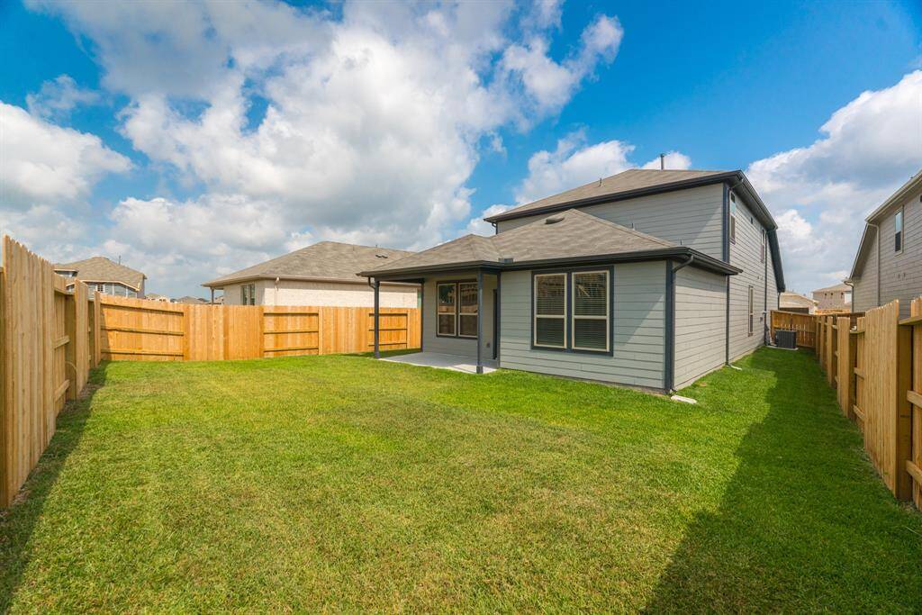 Backyard with privacy fencing
