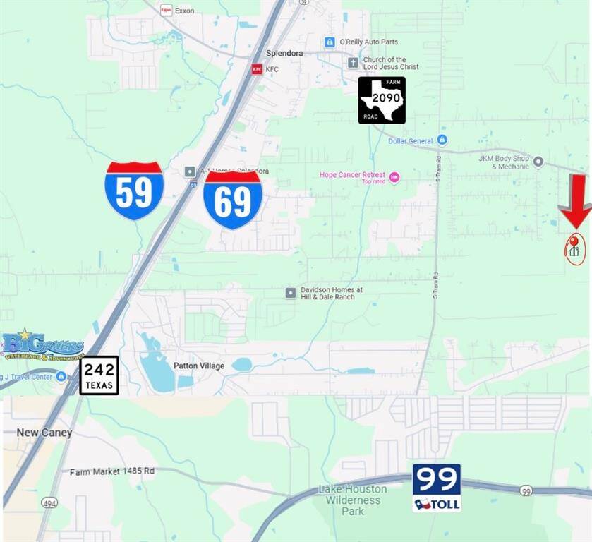 Location is close to 59/69, 1314, 242, and 99