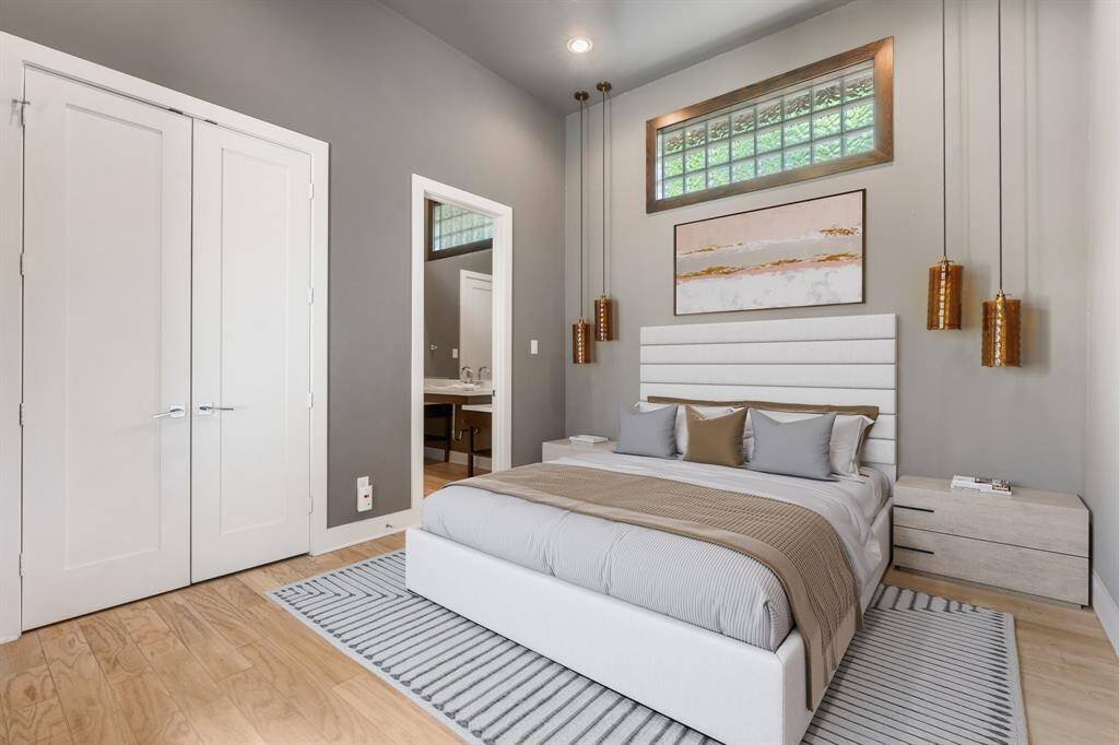 Guest Bedroom #3. It could be a wonderful room for Mom with private access to one of the garages.