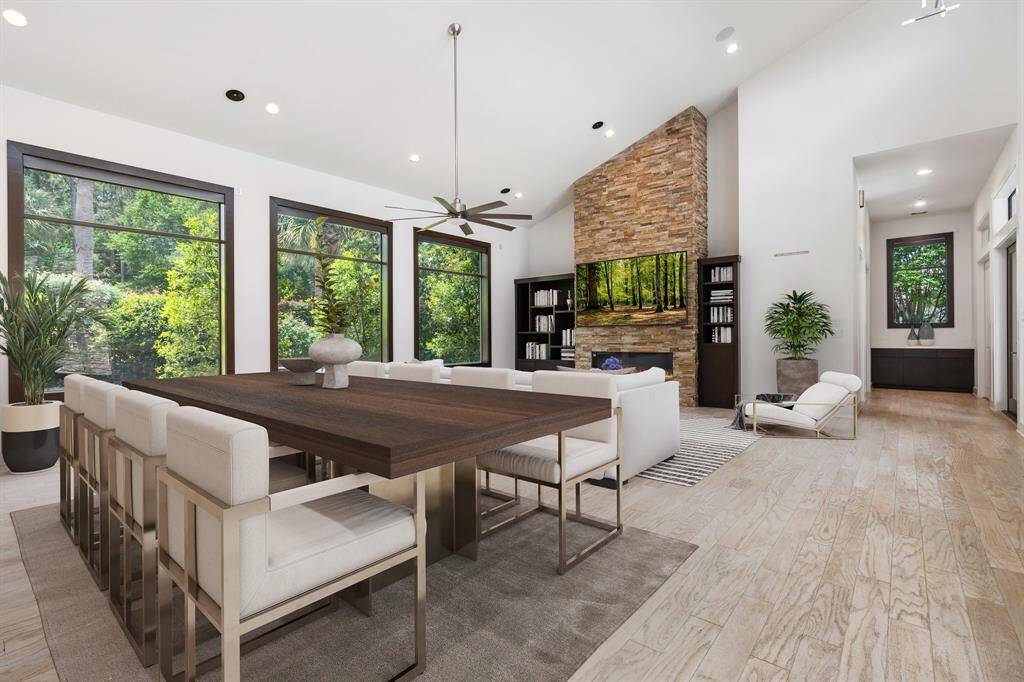 Dining area, virtually staged.