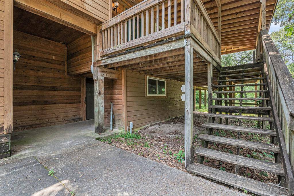 Downstairs is the mother-in-law suite and workshop!