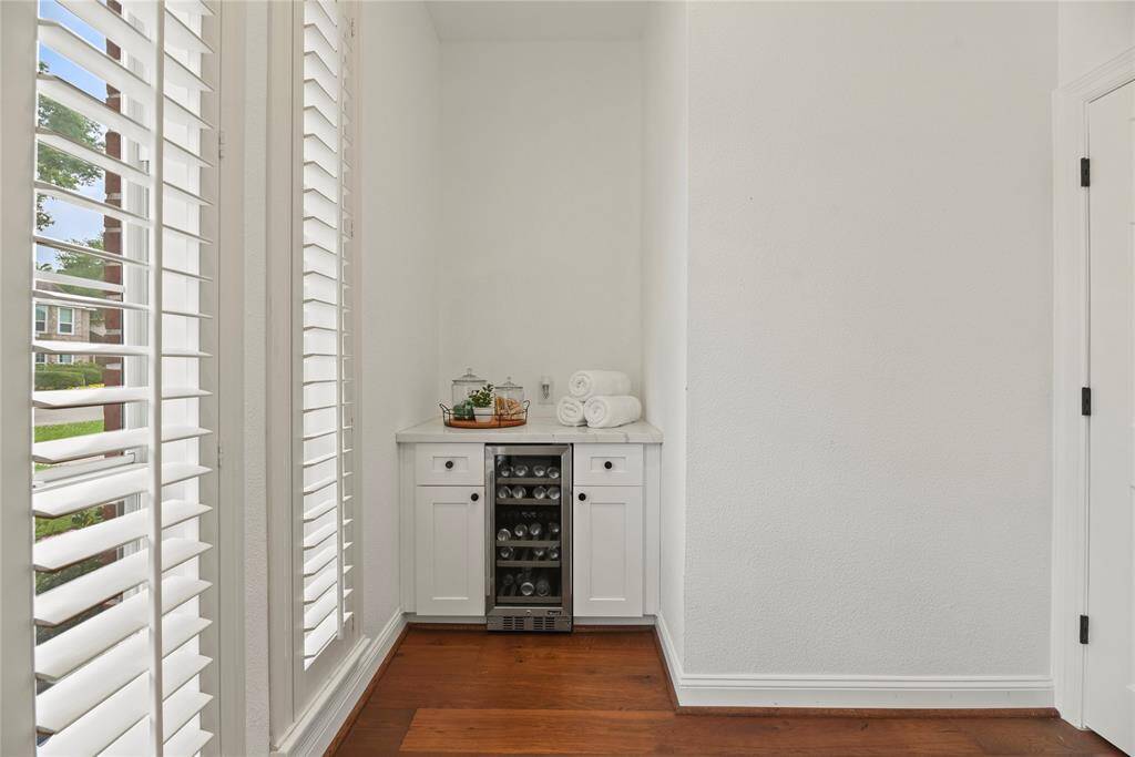 more storage and a beverage fridge!
