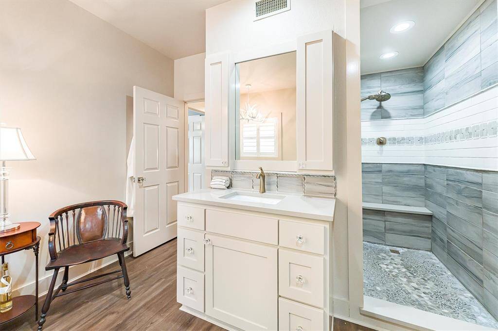 Large walk-in shower