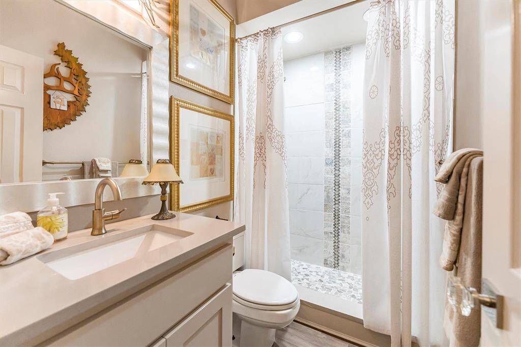 Second full bathroom on the lower level.