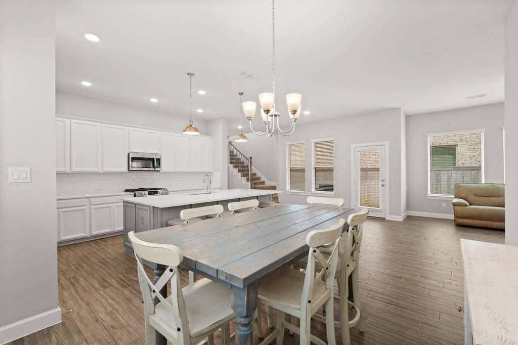 View of the open concept from the breakfast/dining room.
