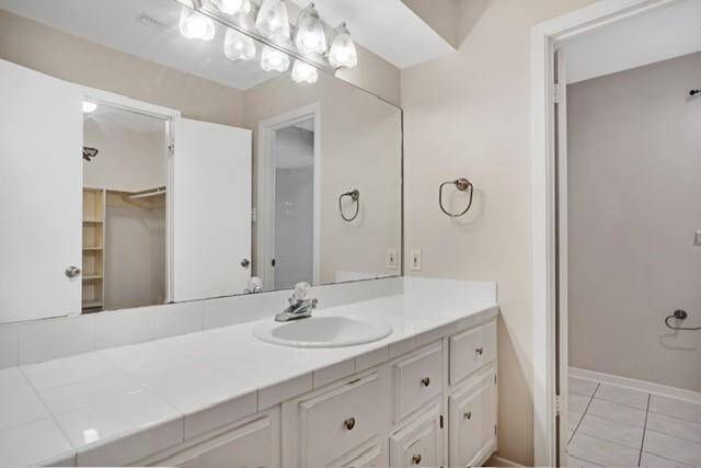 Primary Bathroom with tons of countertop space for your 10-step facewash routine.