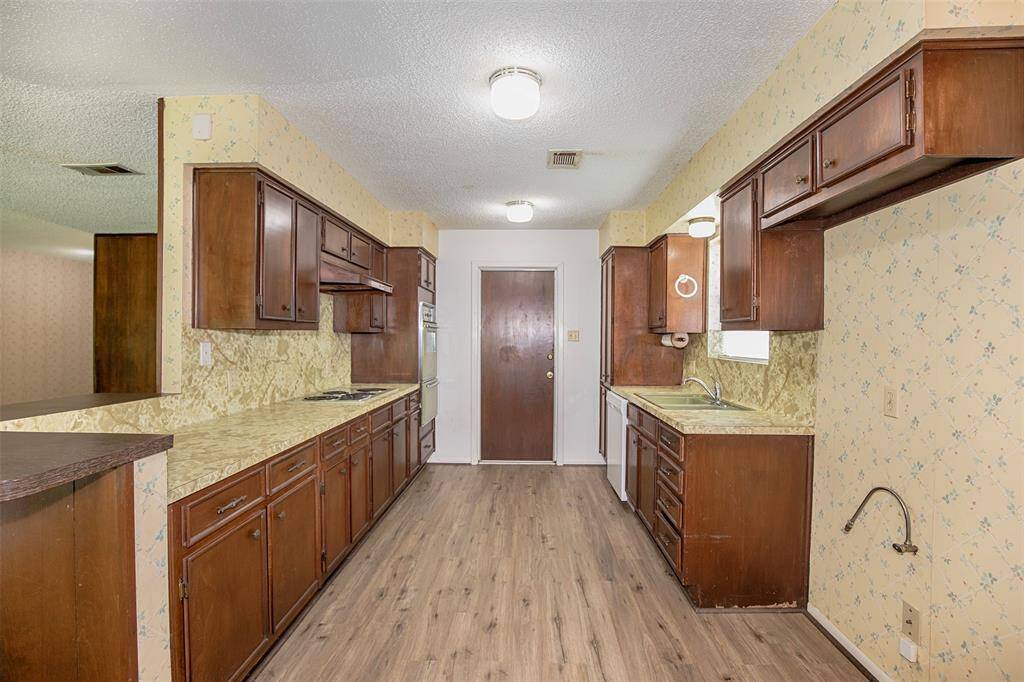 The kitchen has fantastic storage space.