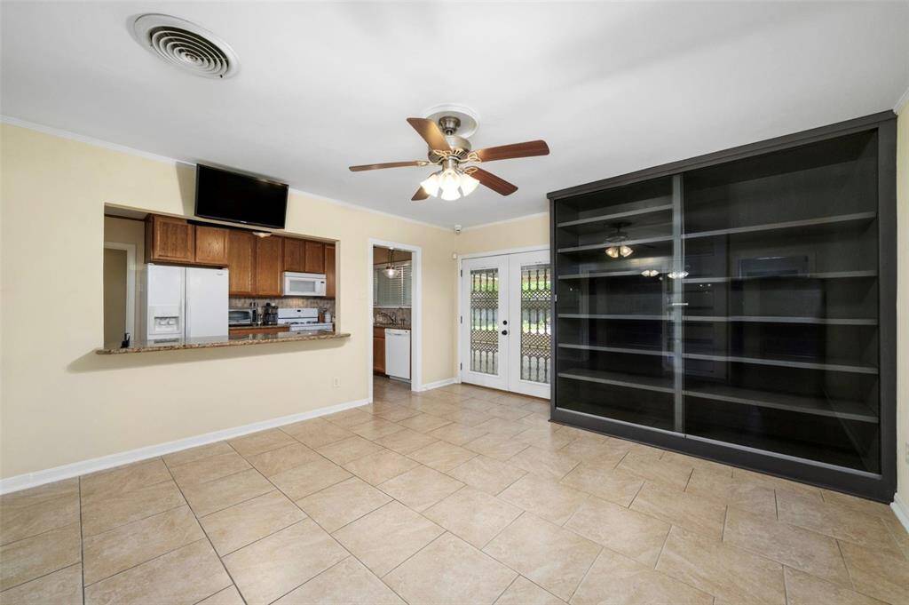 Kitchen opens to rest of the home