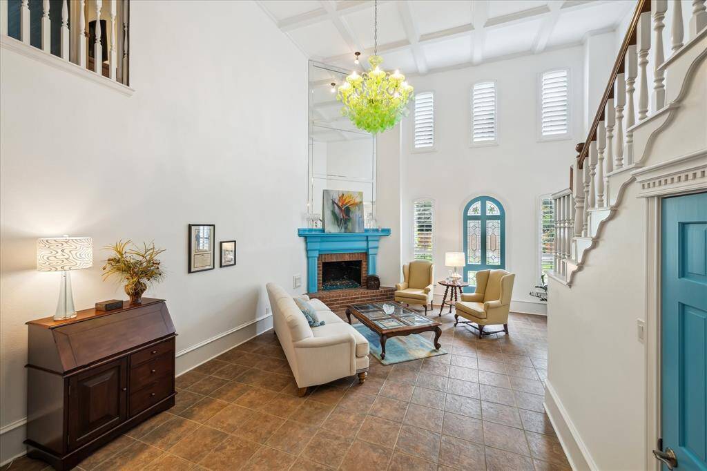 View into the spacious family room.