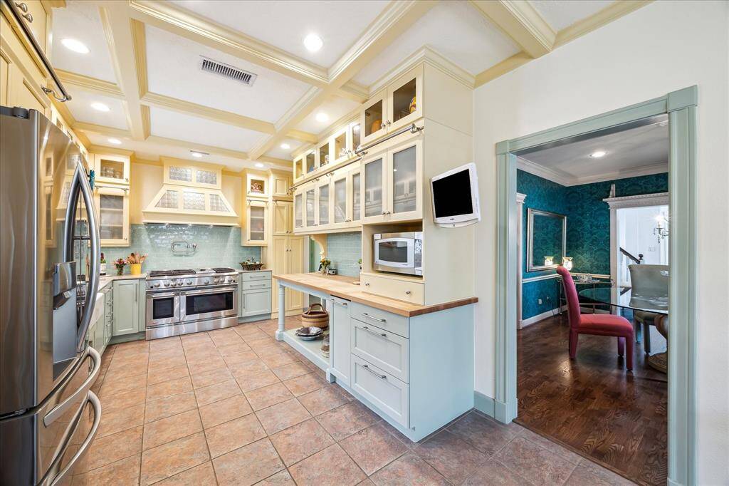 Kitchen with a view into the dining room.
