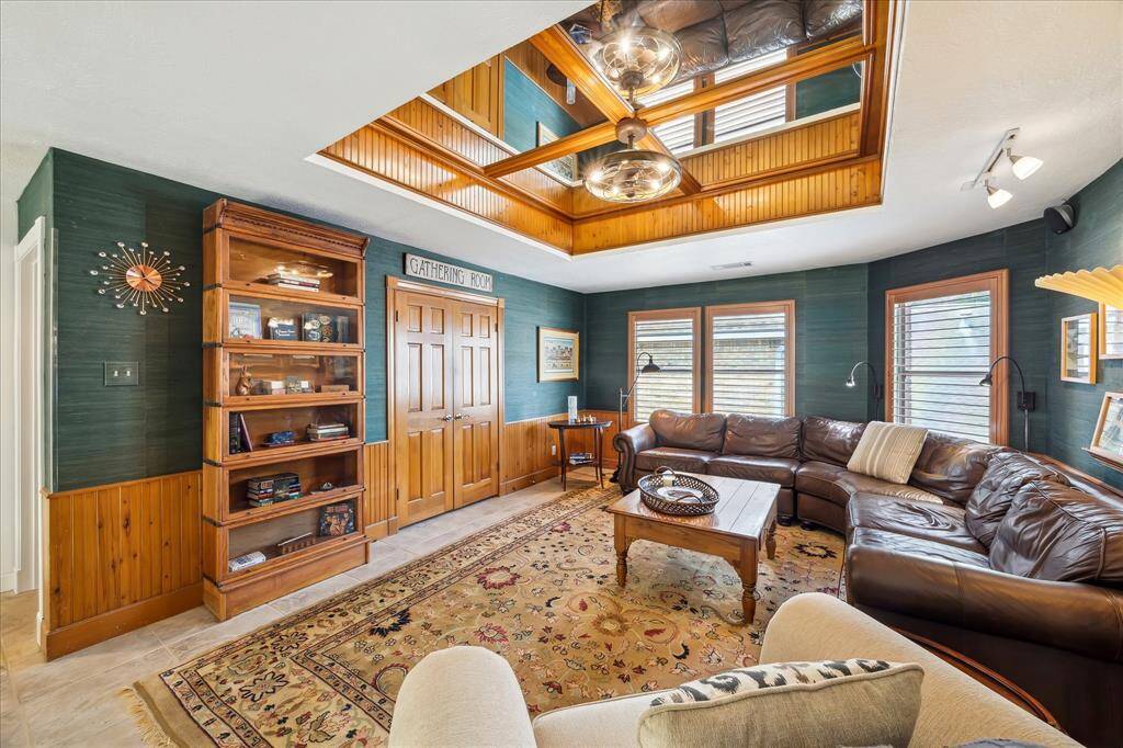 Upstairs den could also be used as a game room.