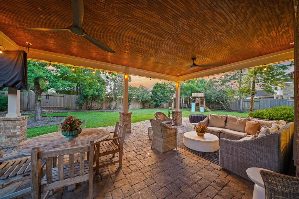 Relaxing covered, outdoor Patio with plenty of room for entertaining