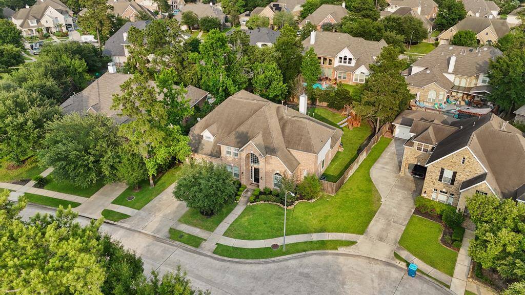 Aerial view of this large lot