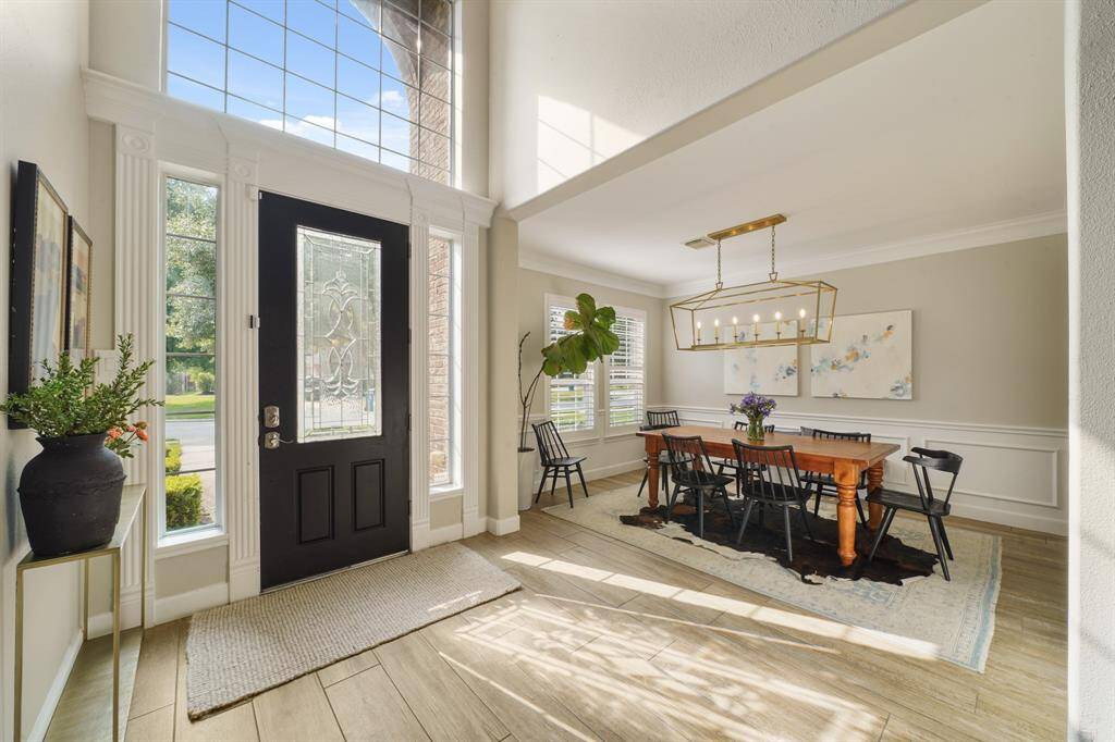 The Formal Dining Room is off the Entry way and has an abundance of natural light
