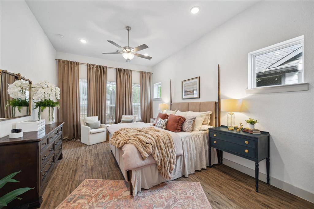 Designed with convenience in mind, this main-floor primary suite blends style with smart functionality.