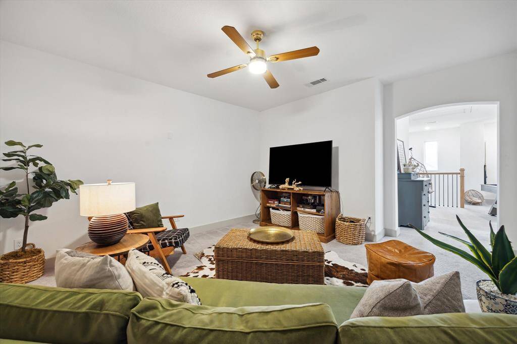An inviting upstairs bonus room adds flexibility to fit your lifestyle—second living room, playroom, or home theater.