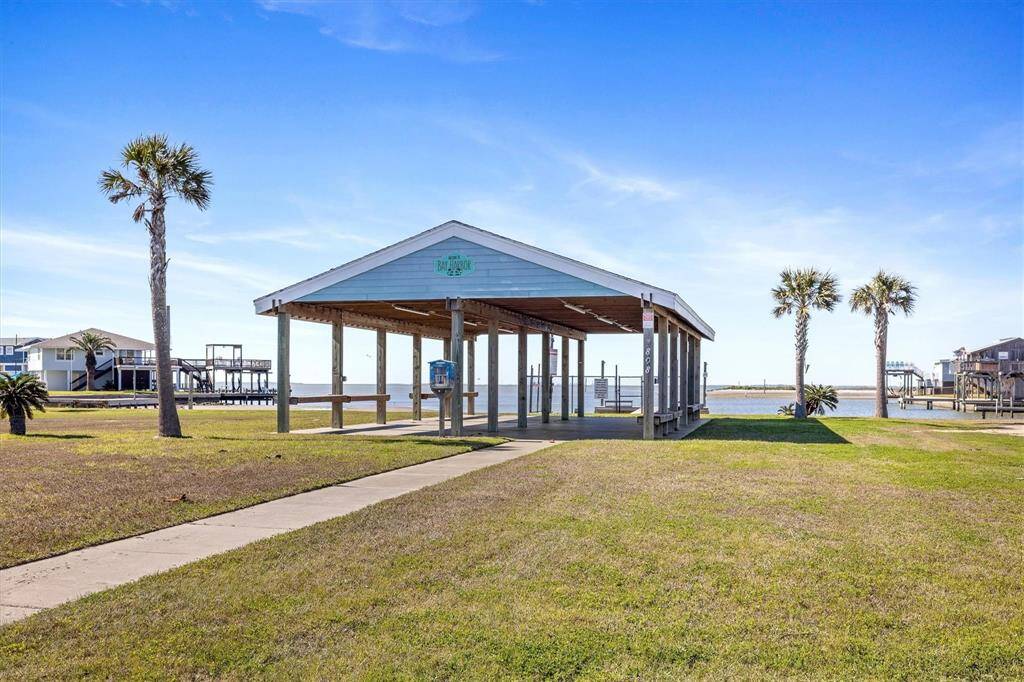 Surrounding community with a lawn and a water view