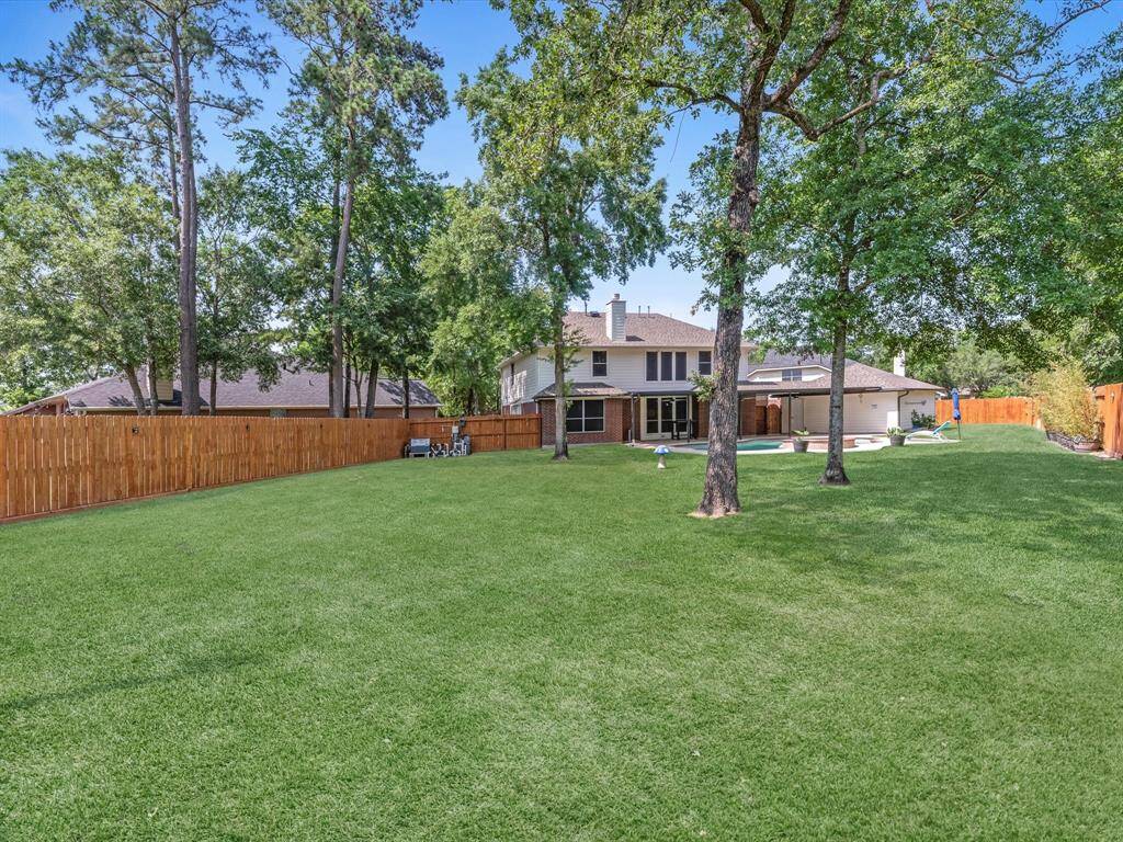 There's plenty of yard space with this lot. It's over 15,000 sq ft!