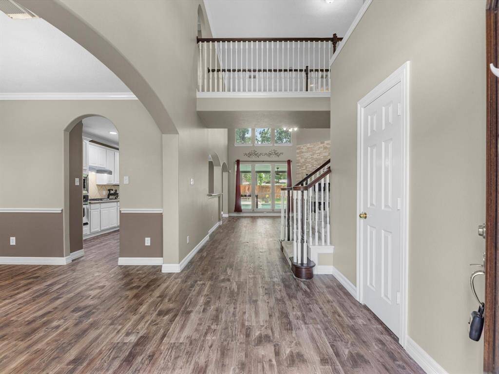 Looking from the front door towards the back of the home