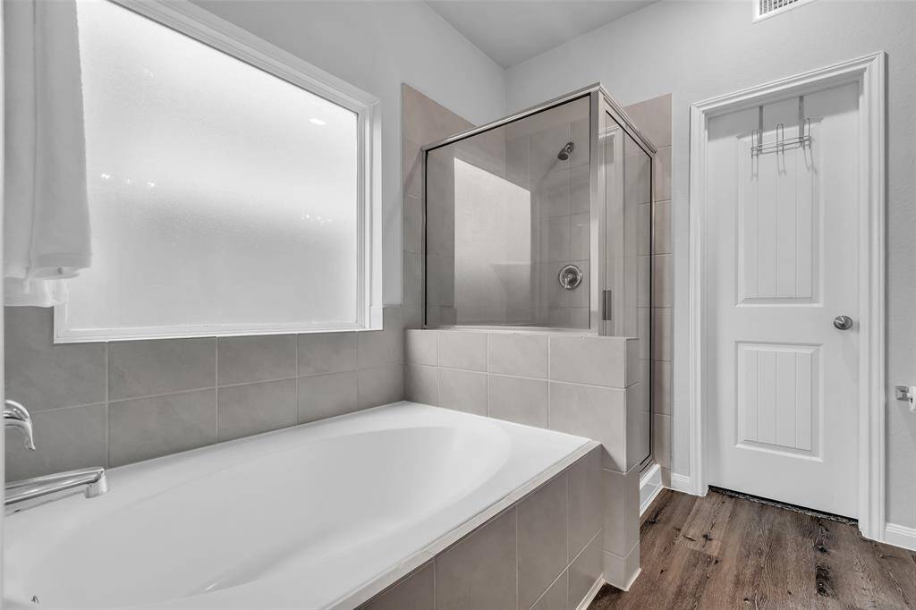 Separate tub and shower