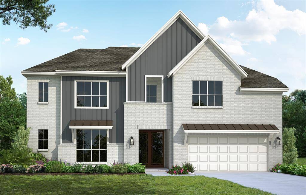 Westin Homes NEW Construction (Naples II, Elevation AB) CURRENTLY BEING BUILT. Two story. 4 bedrooms, 3.5 bathrooms. Primary suite downstairs with spacious double walk-in closets. Secondary bedroom with attached bathroom as well as study on first floor. Spacious island kitchen with dining area open to Family room. Game room upstairs with media room and 2 additional bedrooms. Covered patio and 2 car attached garage.