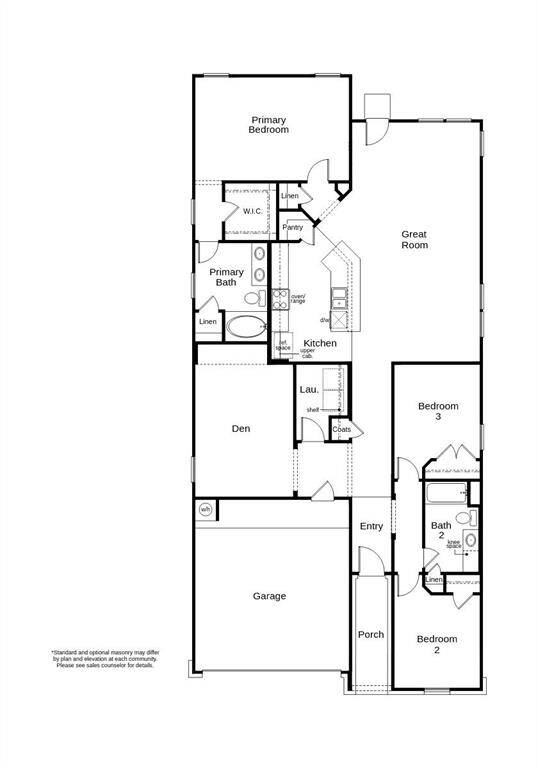 This floor plan features 3 bedrooms, 2 full baths, and over 1,800 square feet of living space.