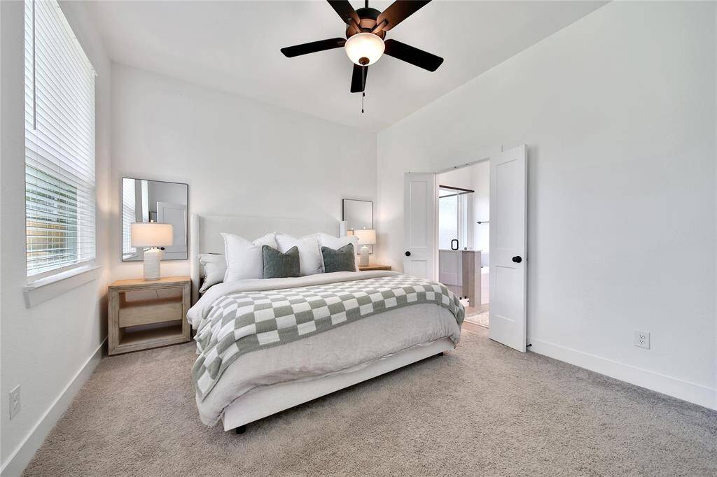 Tucked away at the back of the home is the peaceful owner's retreat.
