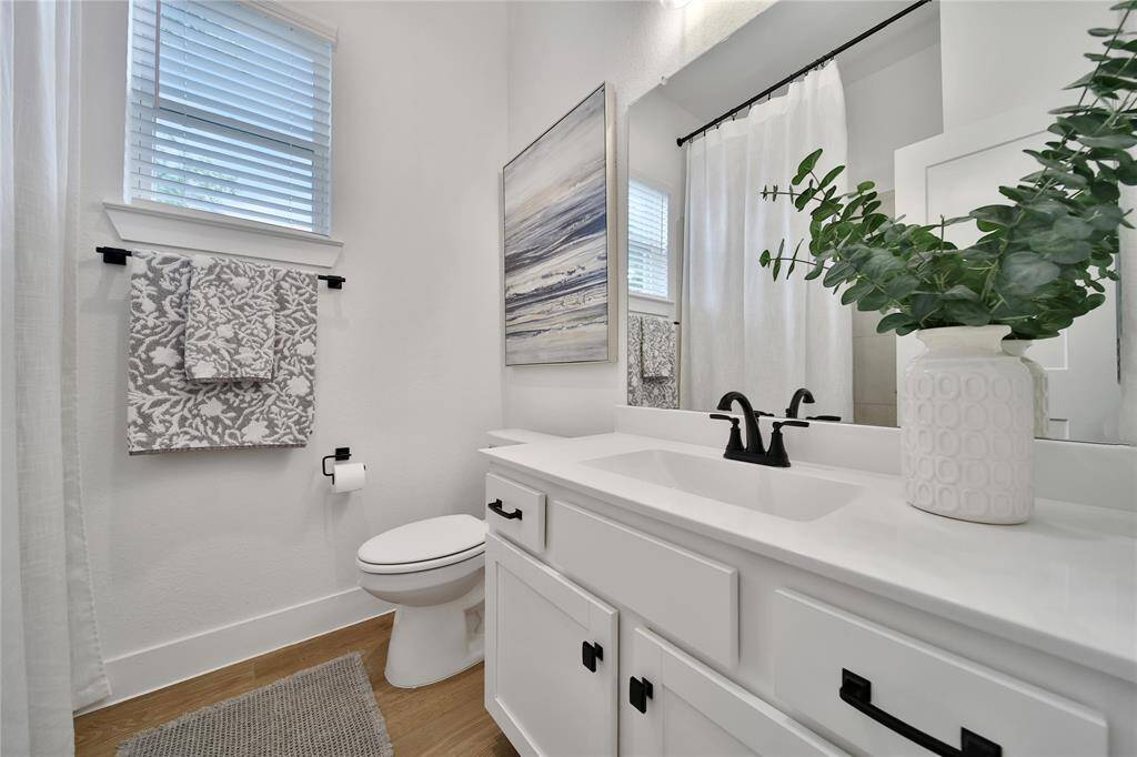 Spacious secondary bathroom.
