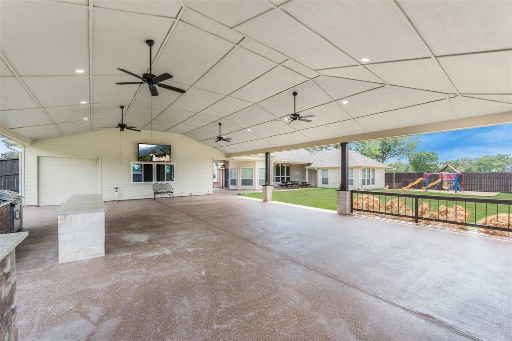 Pavillion with Outdoor Kitchen, Grill, Bar and TV - View 2