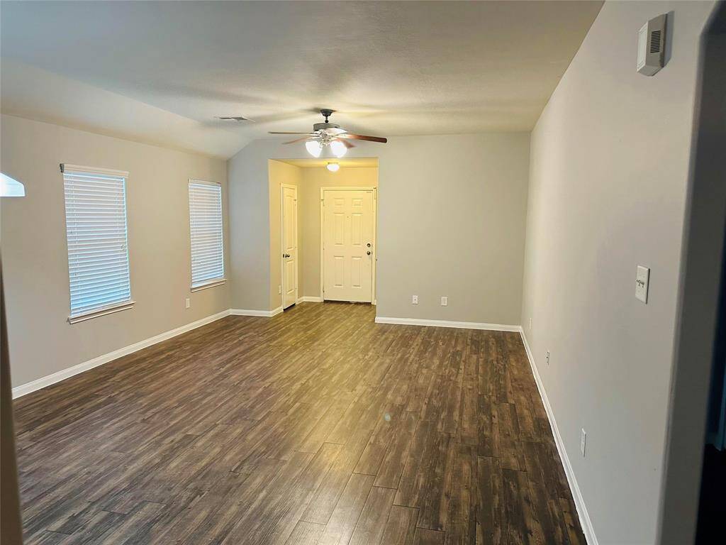 view of living room from kitchen