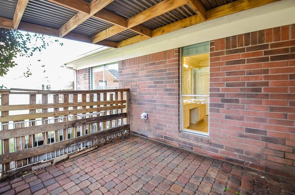 Covered back patio.
