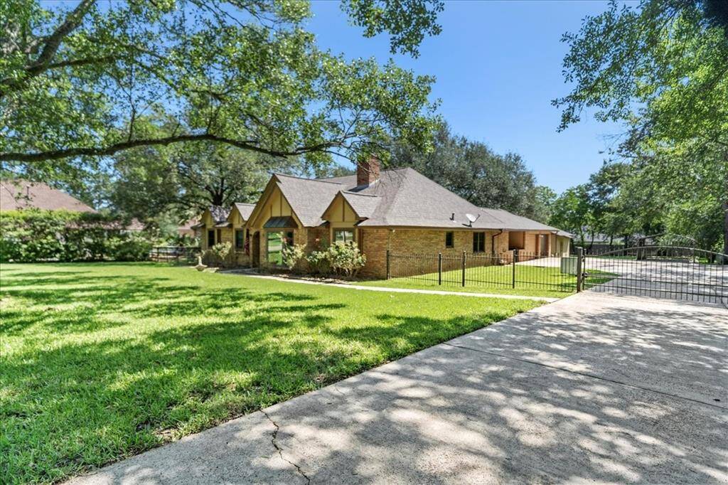 Long driveway with automatic gate