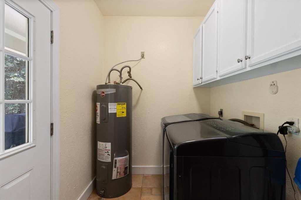 Utility is adjacent to the kitchen with access door to the wrap around porch and their current grill area.