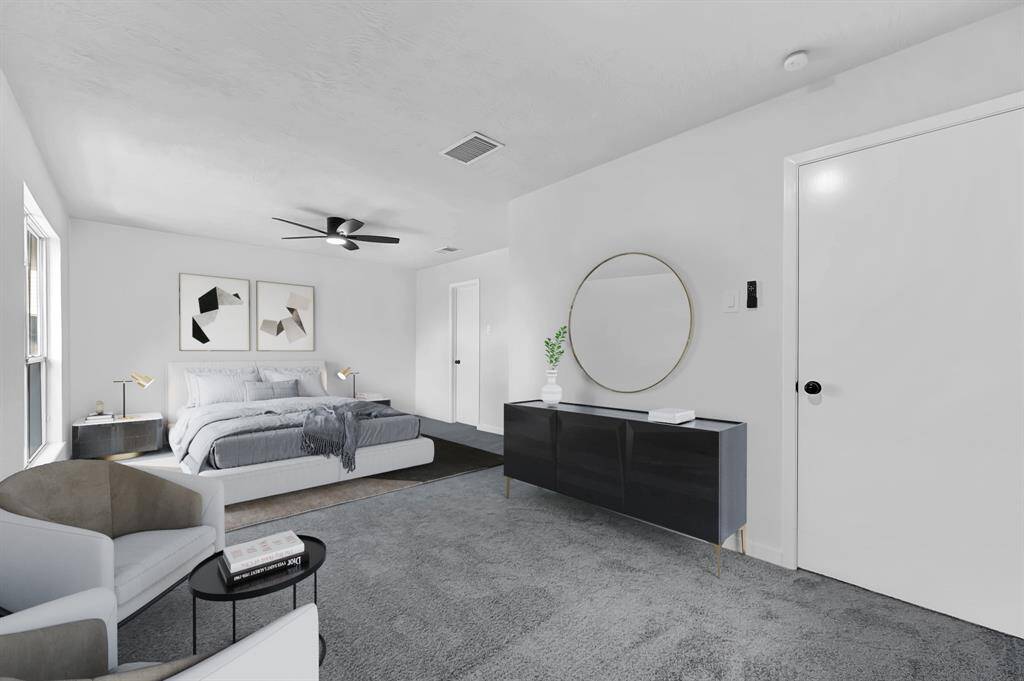 Virtually Staged Master Bedroom