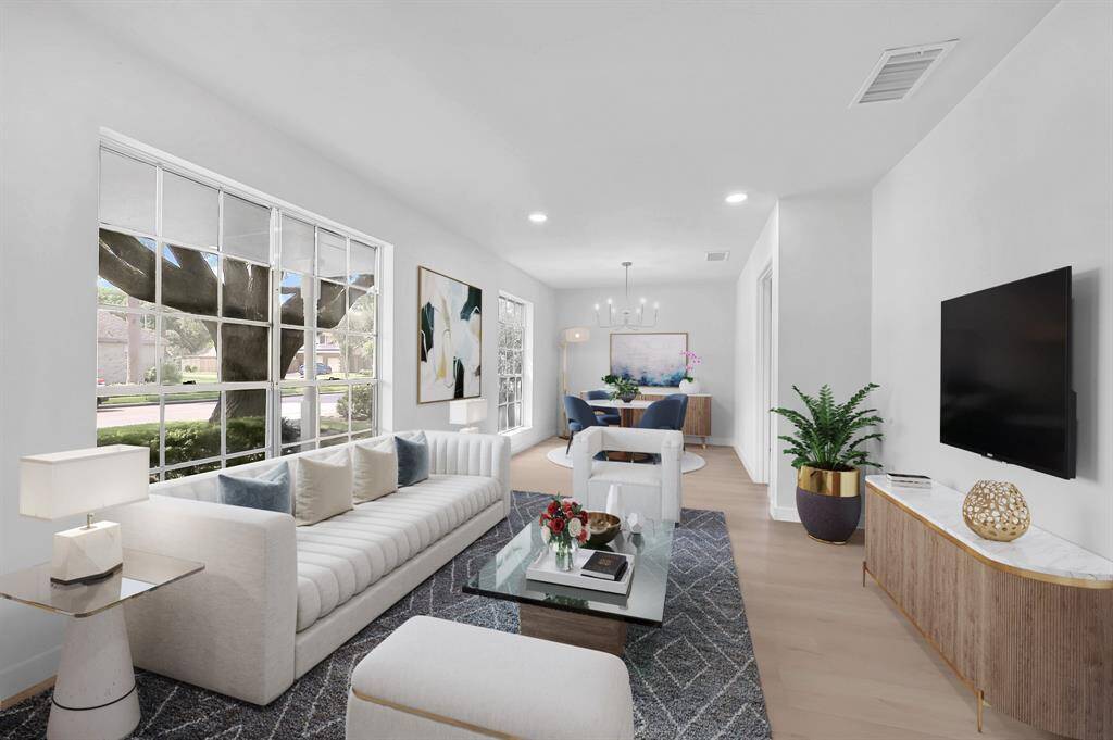 Virtually Staged Formal Living & Dinning Room