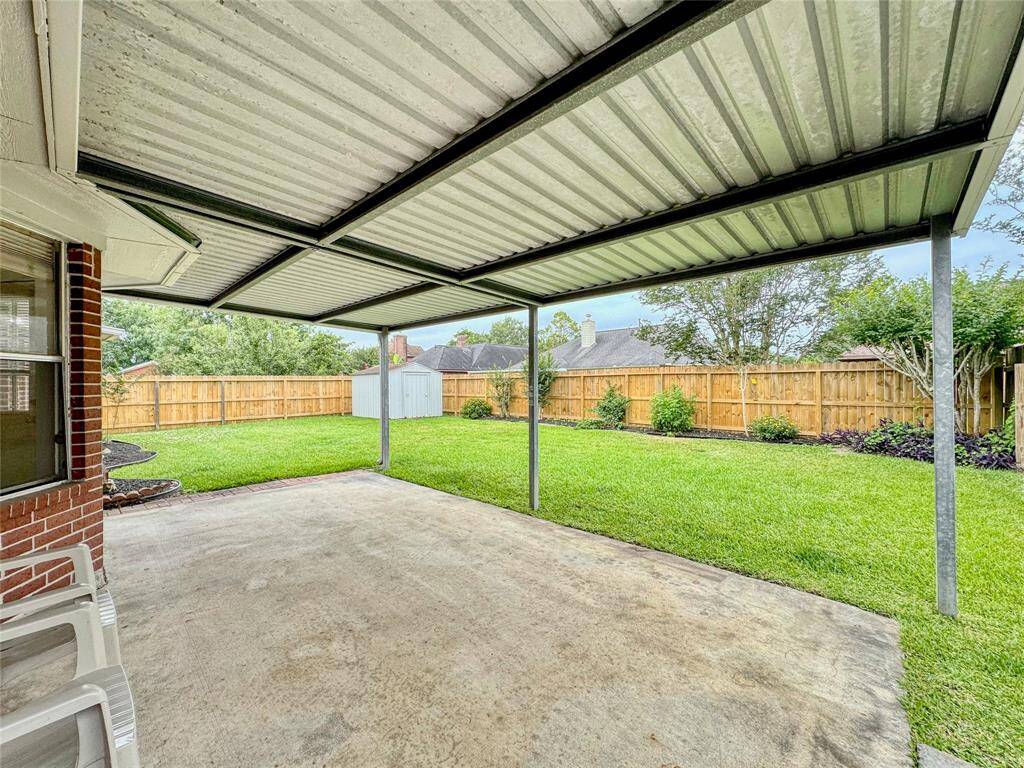 Covered back patio