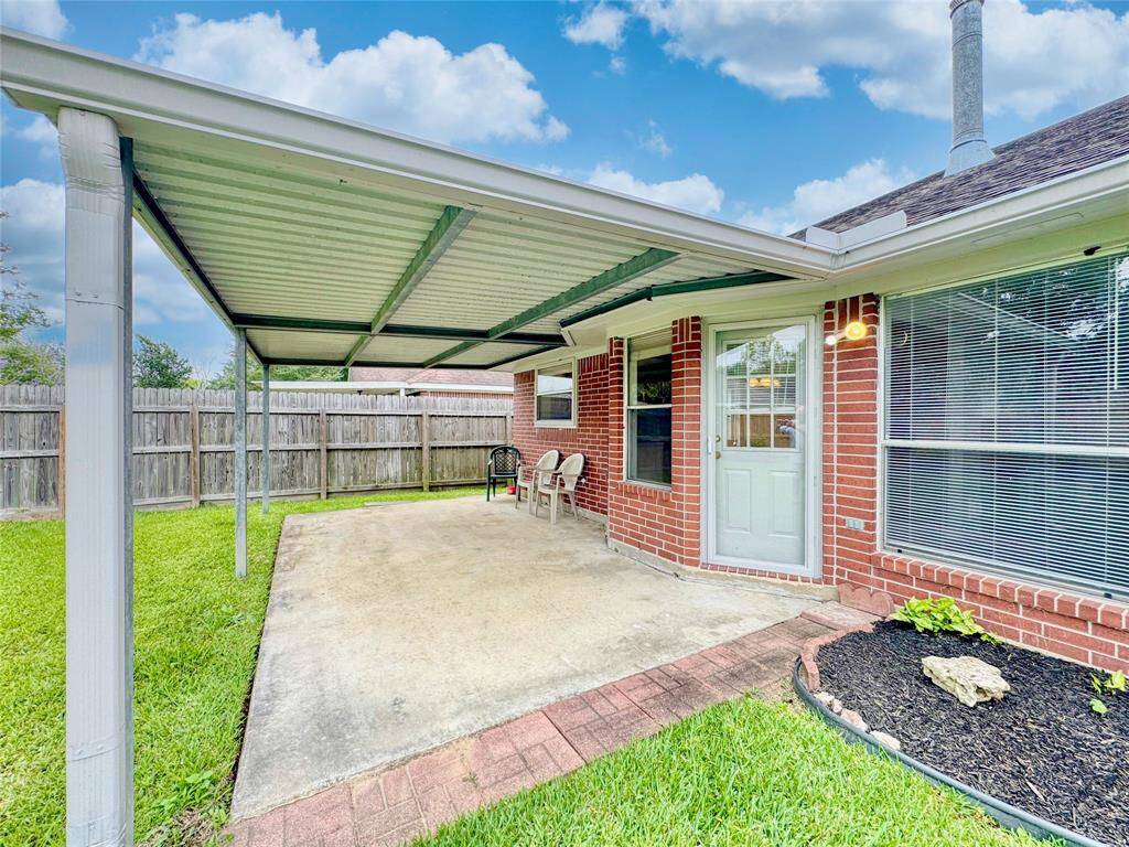 Covered back patio