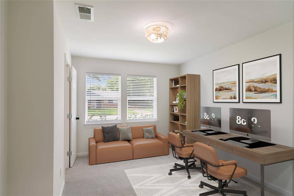 this photo is digitally staged. Bedroom 1