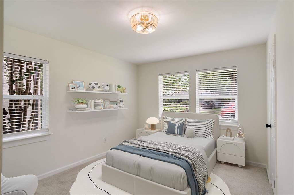 this photo is digitally staged.  Bedroom 2