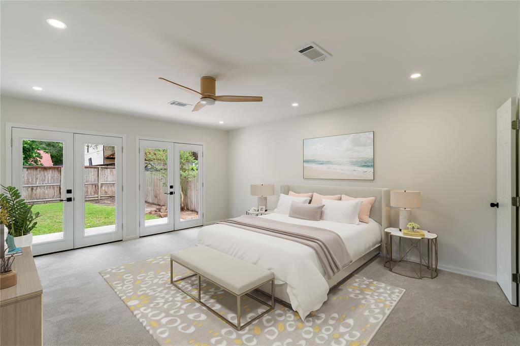 this photo is digitally staged. Primary Bedroom