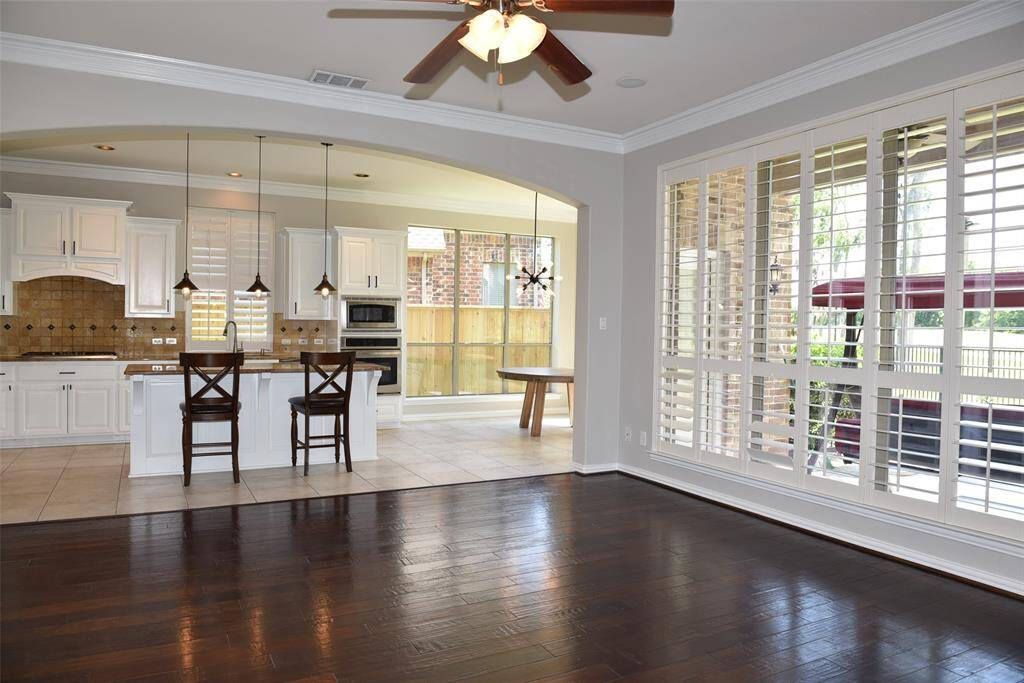 family room open to kitchen and breakfast