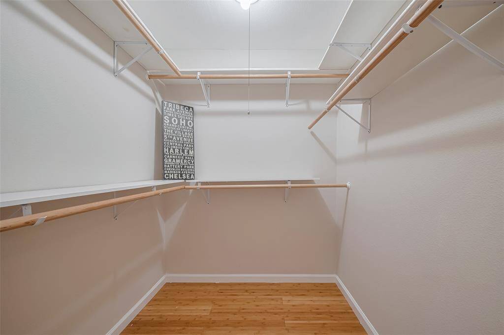 The closet here is big enough for two.