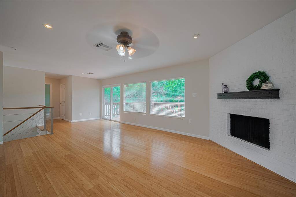 From this view you can see the door to the laundry room and one of the two upstairs bedrooms.