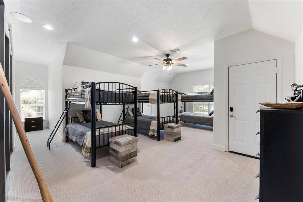 The current game room is being used as a bunk room.